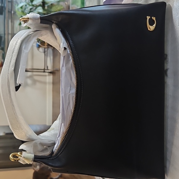 NWT Coach Black Shoulder Bag with Gold Accents Juliet Shoulder Bag - Picture 11 of 14